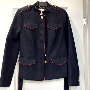 Navy military style blazer